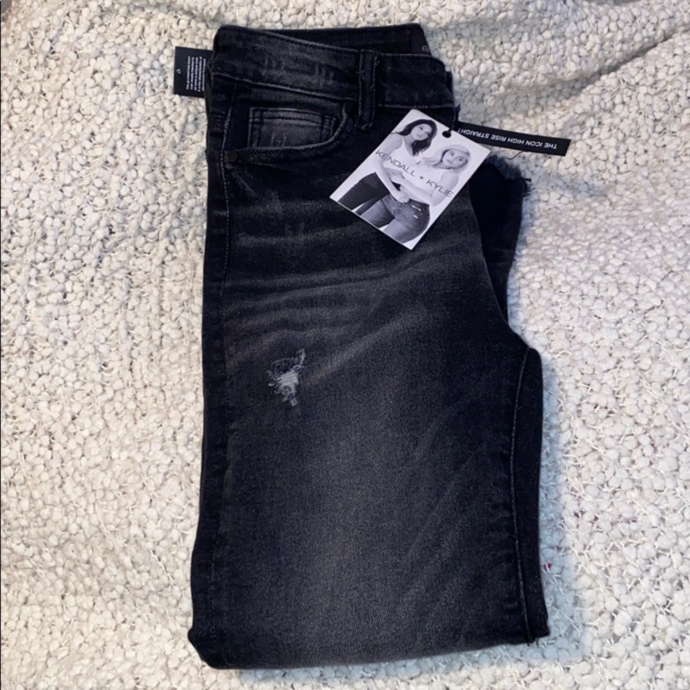 Kendall & Kylie Black Straight Jeans